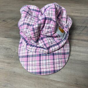 Carhartt Pink Plaid Childs Cap With Brim - 100% Cotton Adjustable Hat